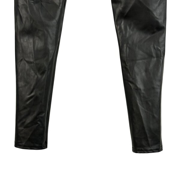 Assets By Spanx Leggings Women's Large All Over Faux Leather High Waist Black - Picture 7 of 12